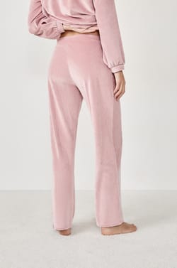 Pantalon de pyjama effet velours;${refinementColor}