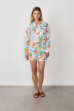 Printed Cotton Shirt;${refinementColor}