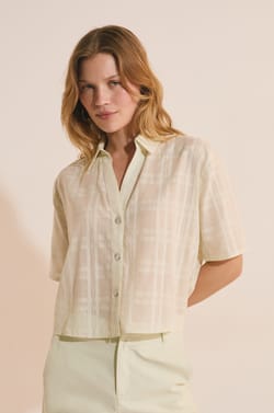 Short-sleeved Cotton Shirt;${refinementColor}