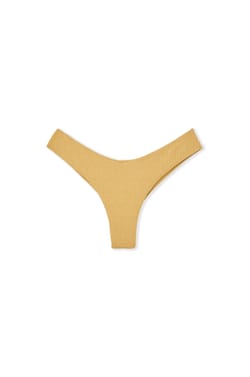 Braga de bikini de talle alto brillante;${refinementColor}