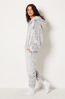 Combinaison polaire à capuche;${refinementColor}