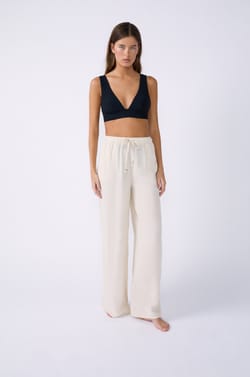 Wide-Leg Linen Pants;${refinementColor}