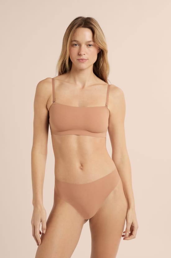 Bandeau en microfibre bretelles amovibles;${refinementColor}