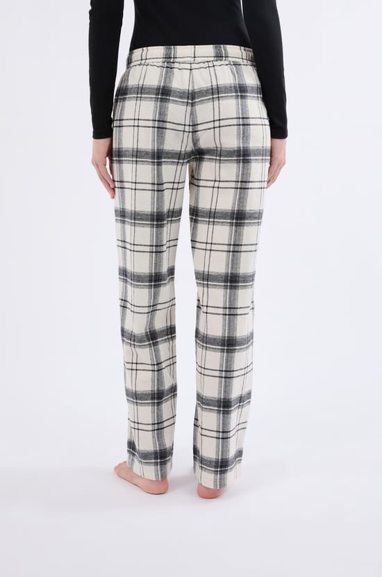 Pantalon de pyjama à carreaux en coton;${refinementColor}