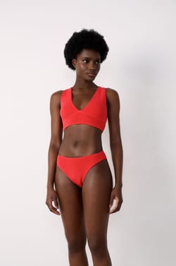 Triangel bikinitop van rekbaar materiaal;${refinementColor}