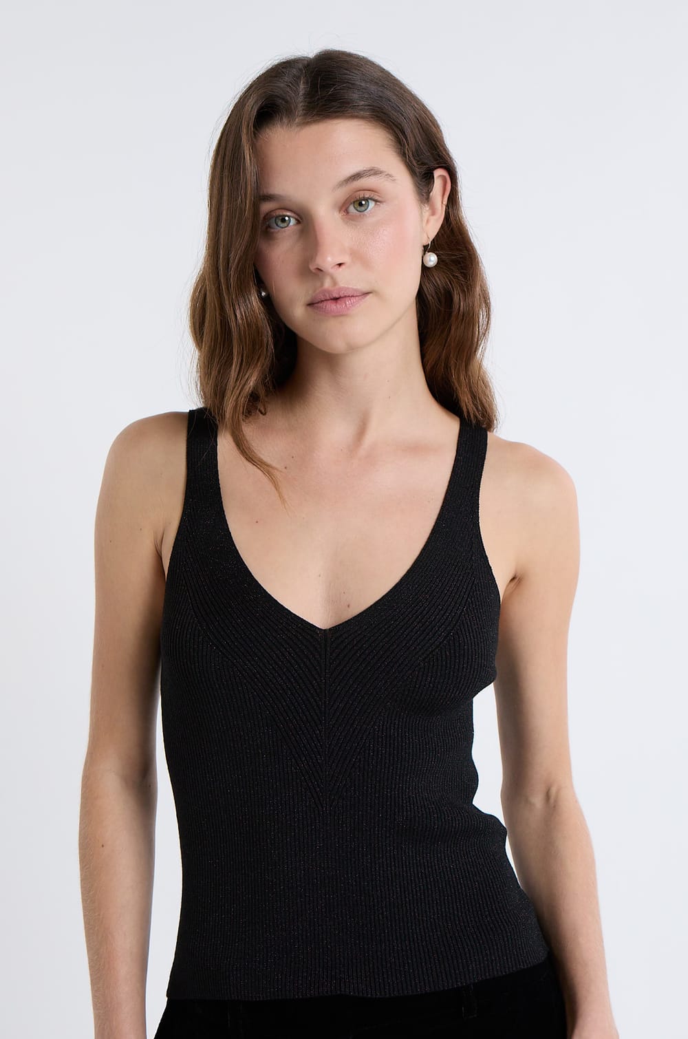 Débardeur côtelé irisé;${refinementColor}