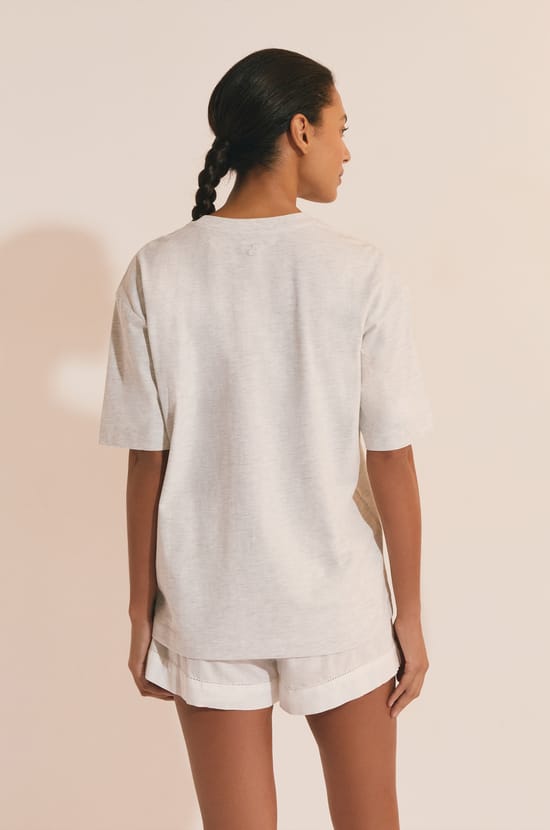 T-shirt de pyjama manches courtes en coton;${refinementColor}