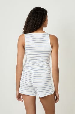 Striped Pyjama Shorts;${refinementColor}