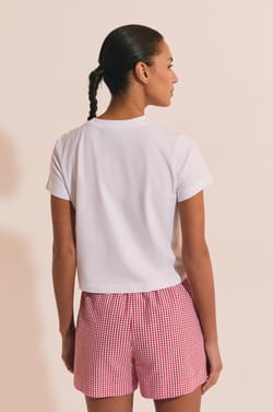 T-shirt de pyjama en coton &agrave; inscription "sea sun love;${refinementColor}