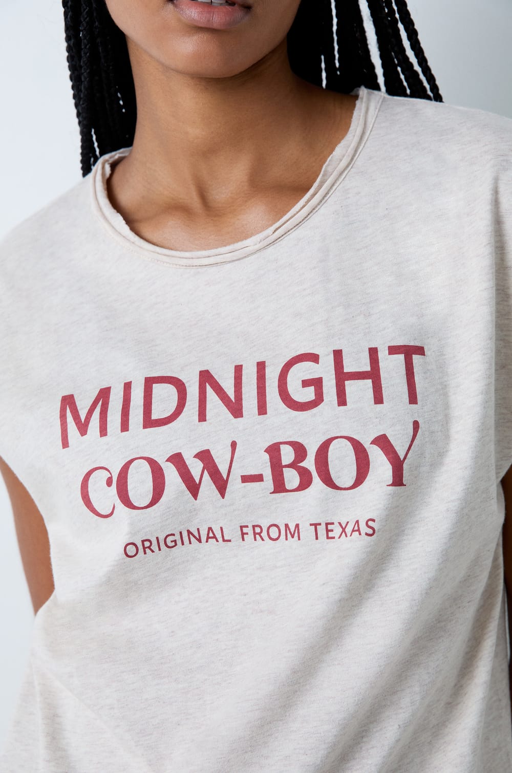 T-shirt manches courtes en coton Midnight Cow-boy;${refinementColor}