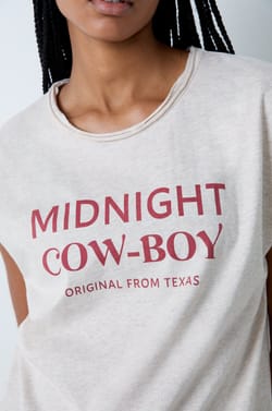 T-shirt manches courtes en coton Midnight Cow-boy;${refinementColor}