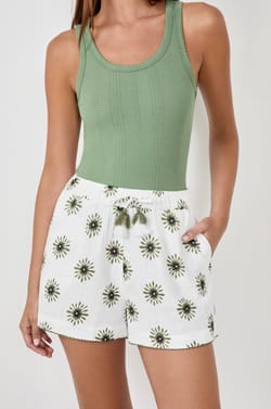 Pantal&oacute;n corto de pijama de algod&oacute;n;${refinementColor}