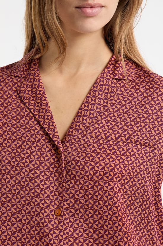 Chemise de pyjama à motifs;${refinementColor}