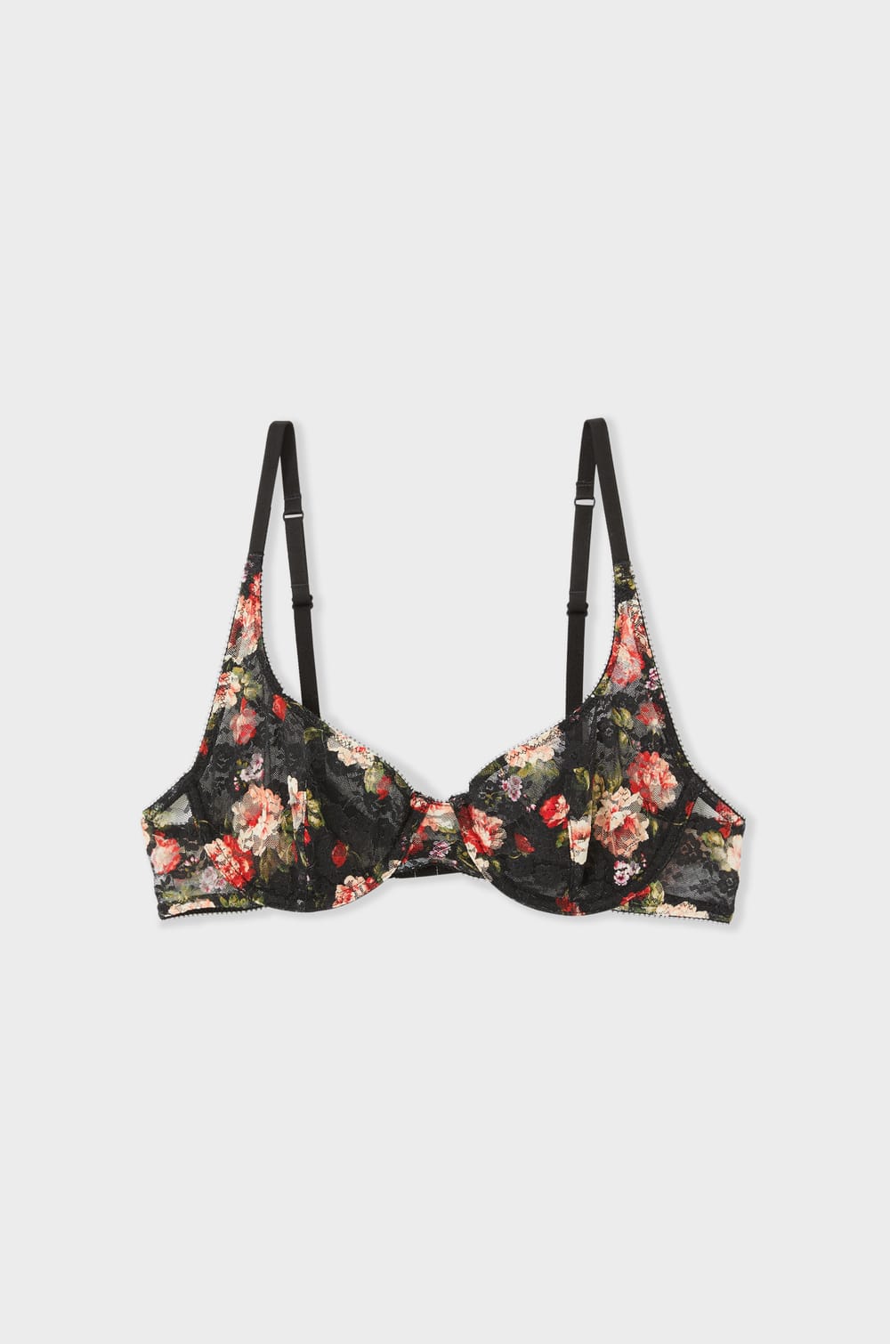 Lace printed bra;${refinementColor}