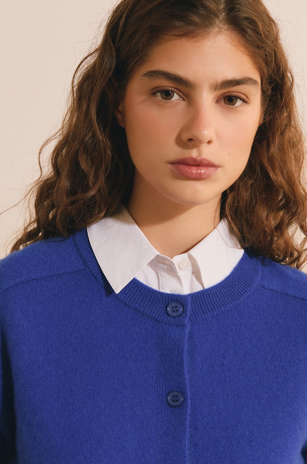 Cardigan &agrave; manches longues 100% cachemire;${refinementColor}
