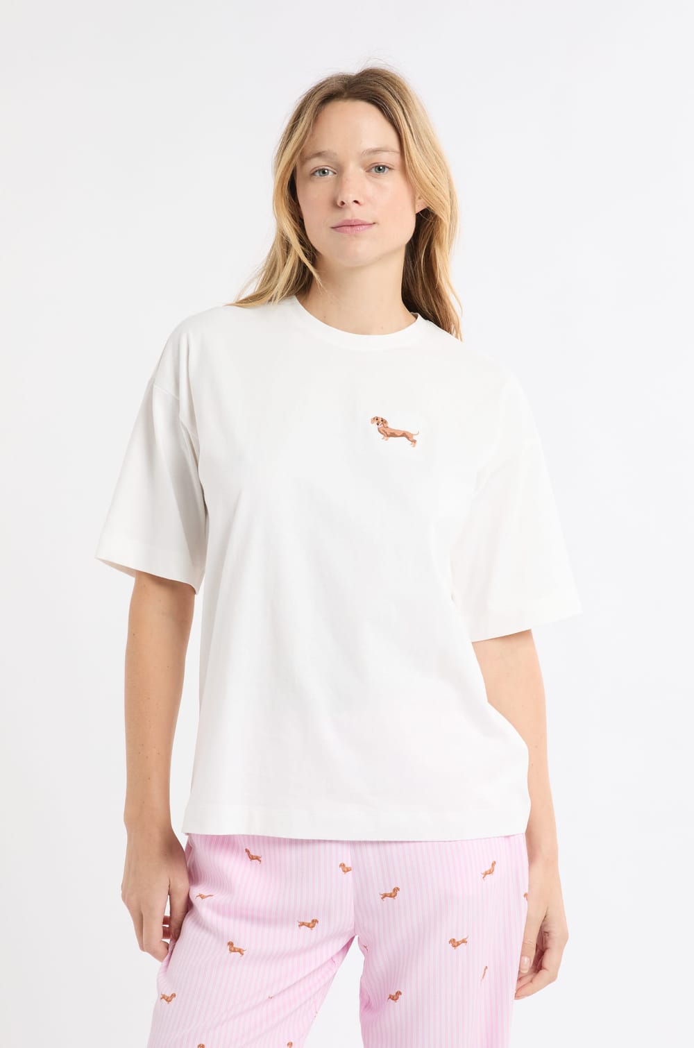 T-shirt en coton à motif chien "Life is better with a dog;${refinementColor}