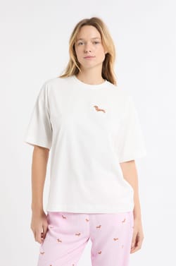 T-shirt en coton à motif chien "Life is better with a dog;${refinementColor}