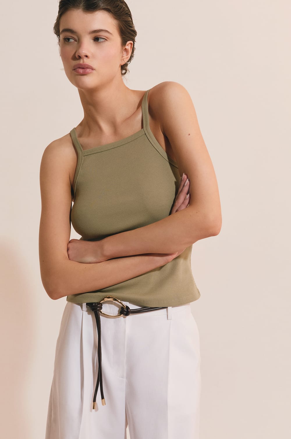 D&eacute;bardeur c&ocirc;tel&eacute; en coton;${refinementColor}