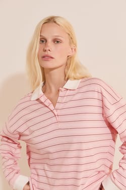 Katoenen T-shirt met strepen;${refinementColor}