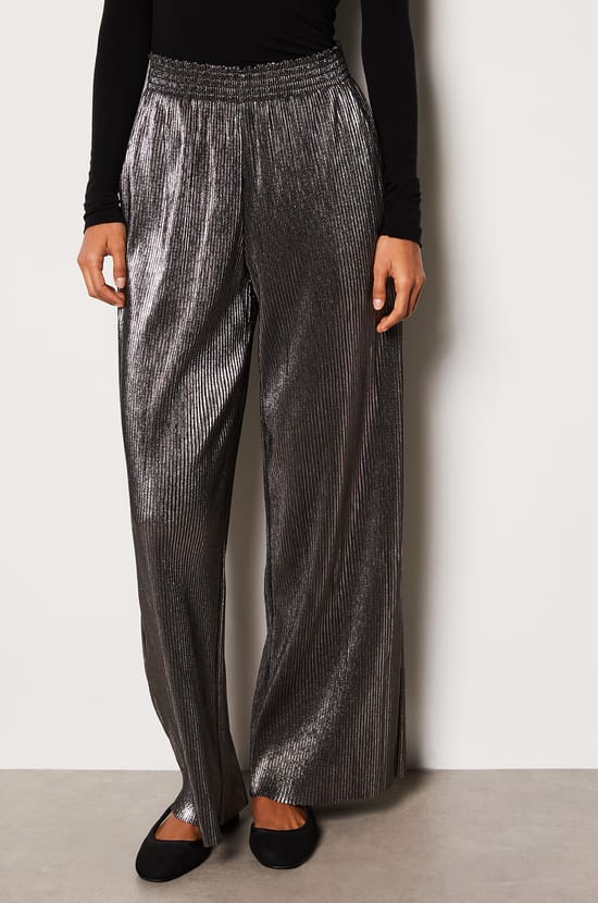 Pantalon fluide à paillettes;${refinementColor}