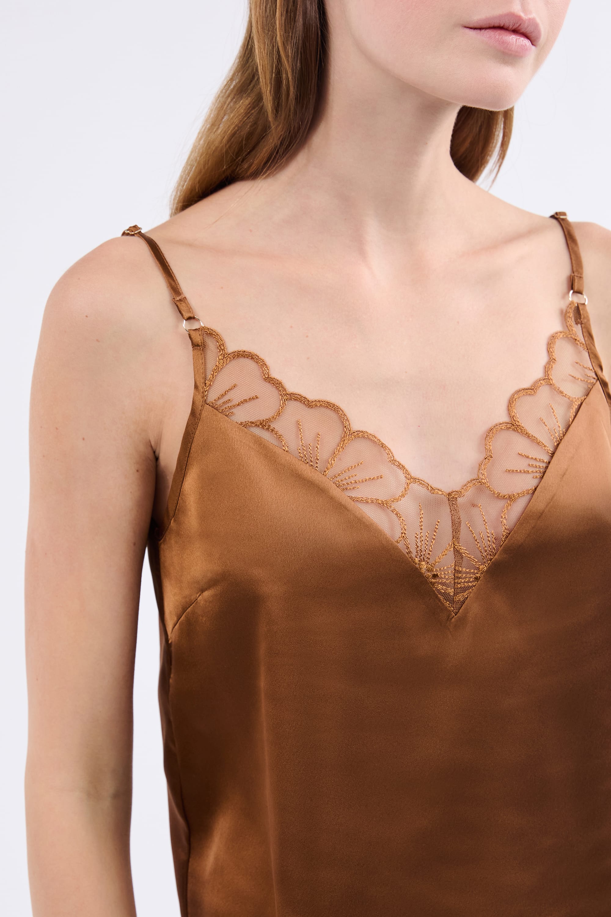 Satin Camisole - DAHLIA - BRONZE - ETAM