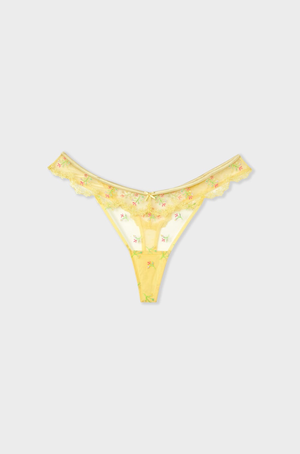 Embroidered Detail Thong;${refinementColor}