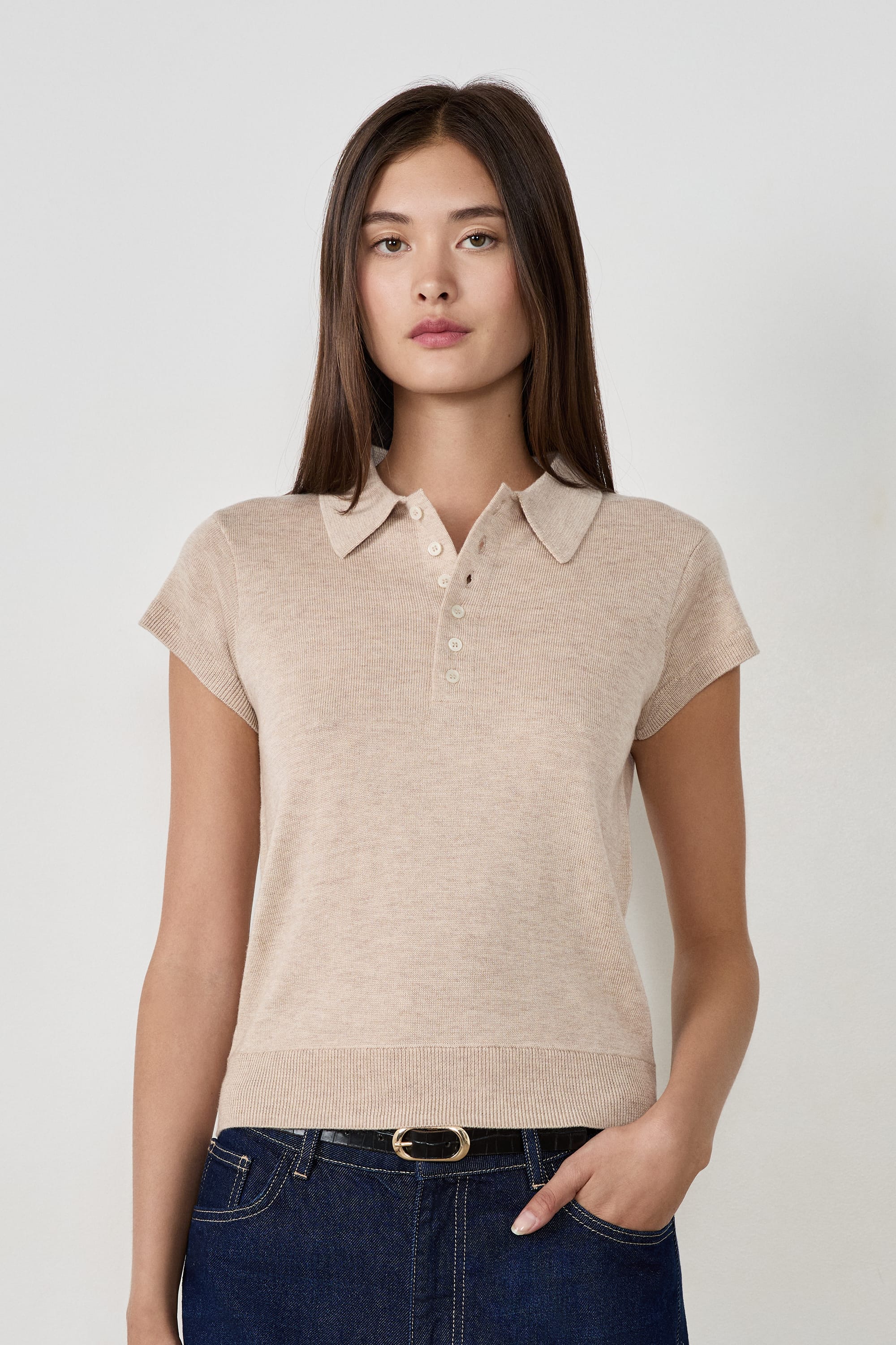 polo manches courtes à boutons