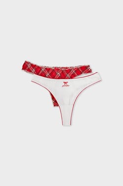 Lot de 2 tangas en coton;${refinementColor}