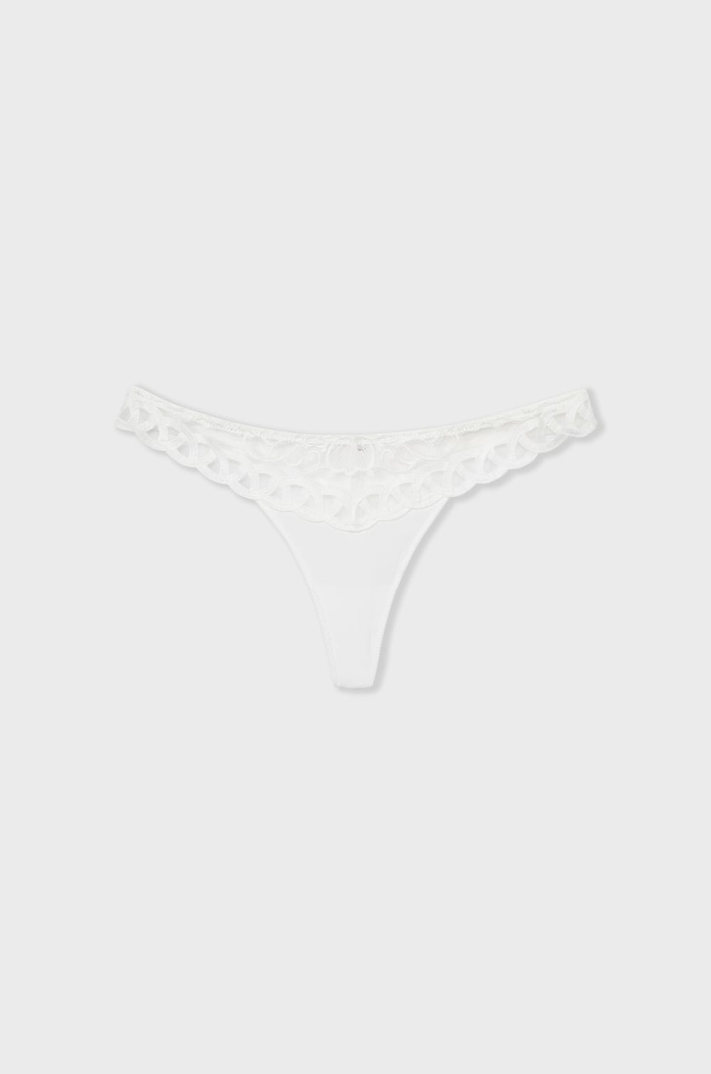 Embroidered Thong;${refinementColor}