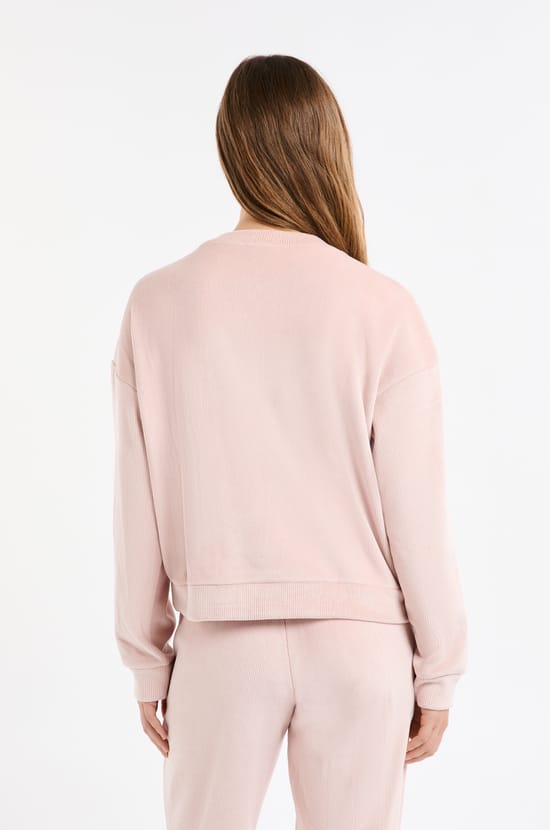 Round Neck Pyjama Sweatshirt;${refinementColor}