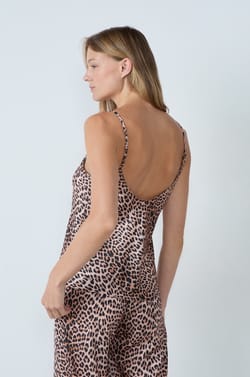 Caraco satiné motif léopard;${refinementColor}