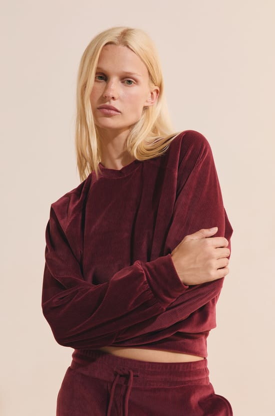 Sweatshirt de pyjama c&ocirc;tel&eacute;;${refinementColor}