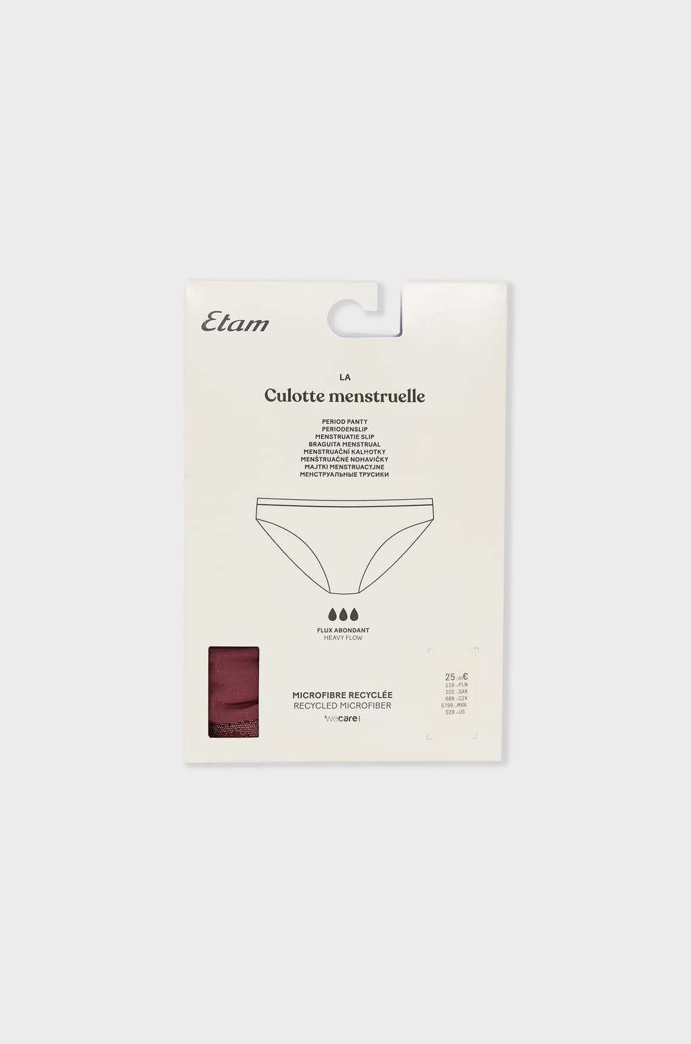 Culotte menstruelle en microfibre;${refinementColor}