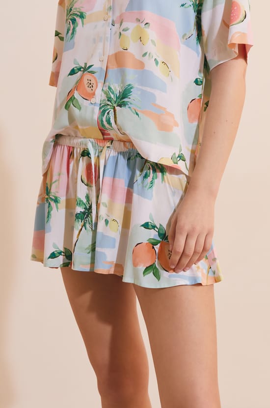 Short de pyjama &agrave; motifs;${refinementColor}