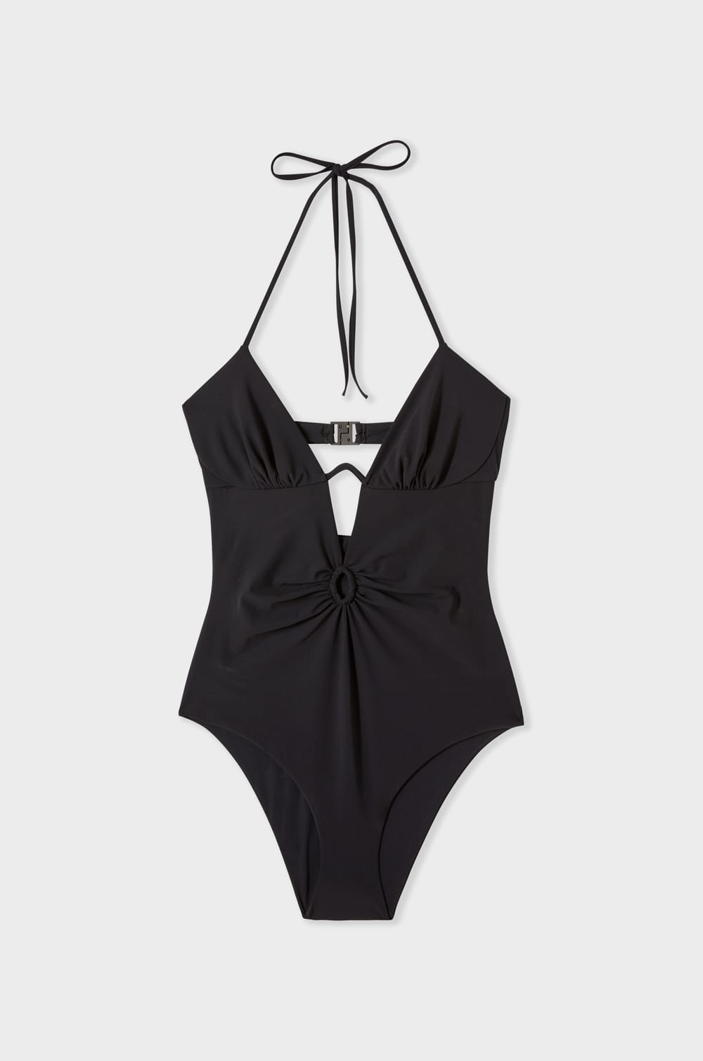 One-Piece Swimsuit With Plunging Neckline;${refinementColor}