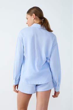 Linen Pyjama Shirt;${refinementColor}