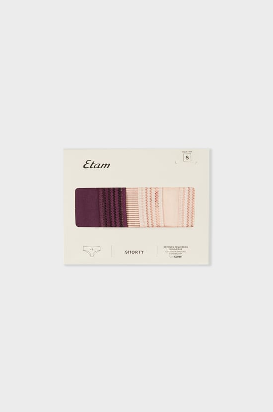 3er-Pack Baumwoll-Shortys;${refinementColor}