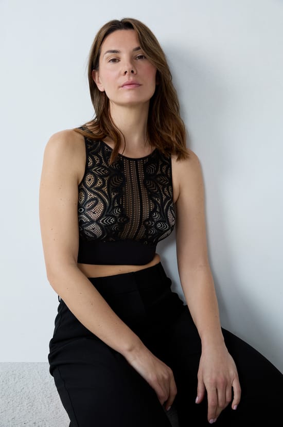 Post-mastectomy Lace Top;${refinementColor}