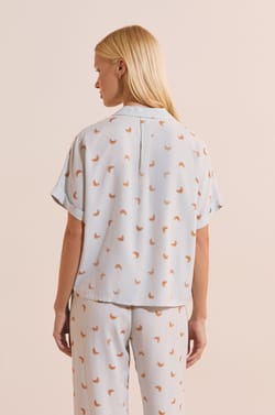 Chemise de pyjama &agrave; motifs croissants;${refinementColor}
