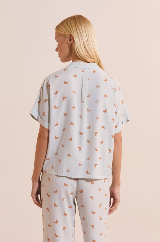 Chemise de pyjama &agrave; motifs croissants;${refinementColor}