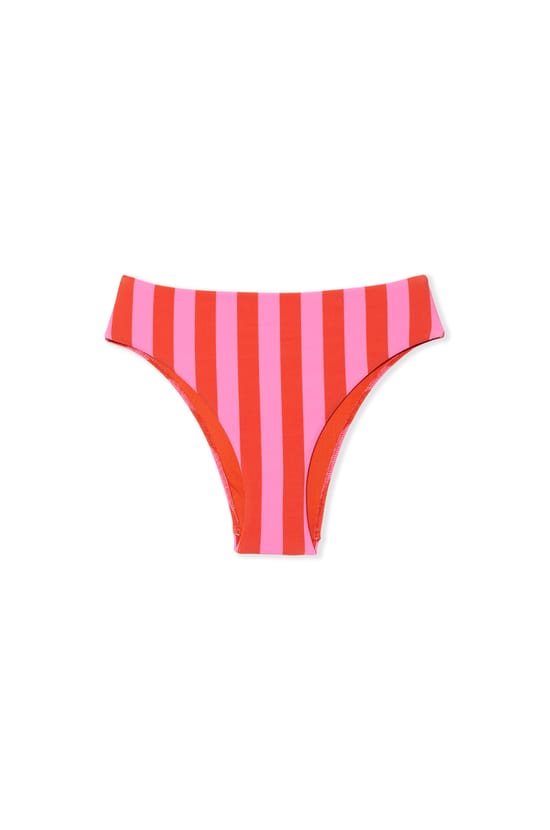 Bas de maillot de bain taille haute ray&eacute;;${refinementColor}