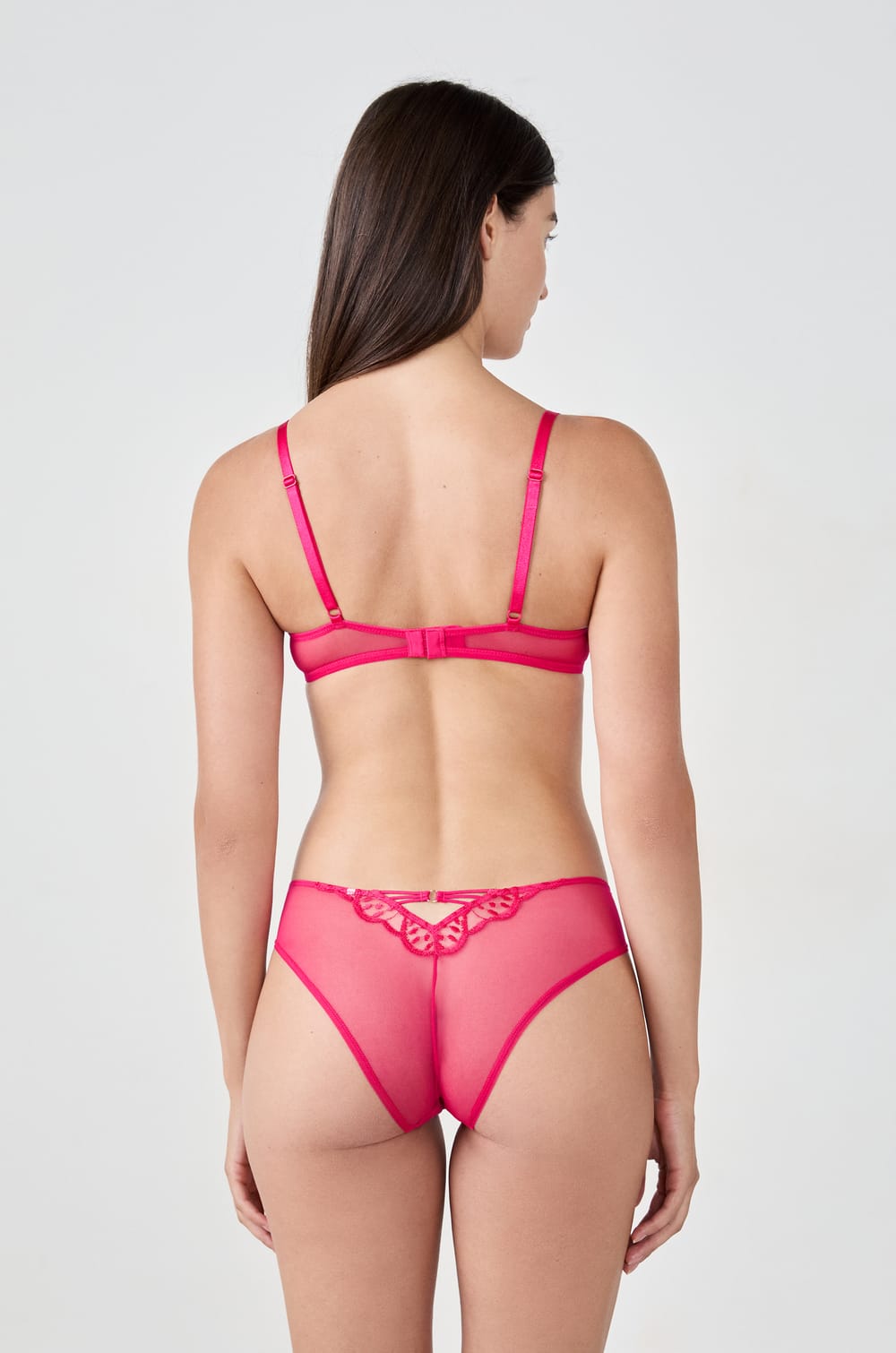 Bra No.9 - Balconette with floral embroidery;${refinementColor}