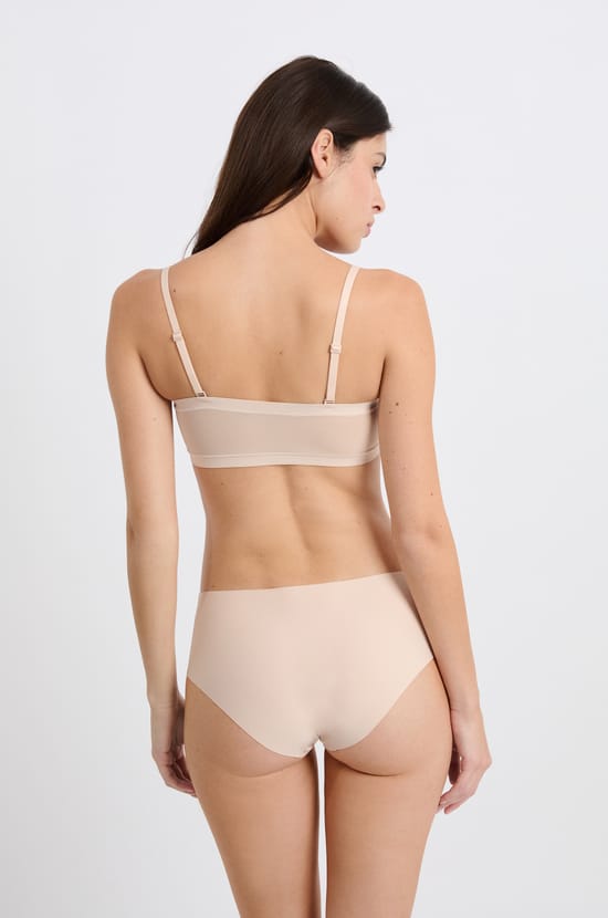 Soutien-gorge bandeau en microfibre;${refinementColor}