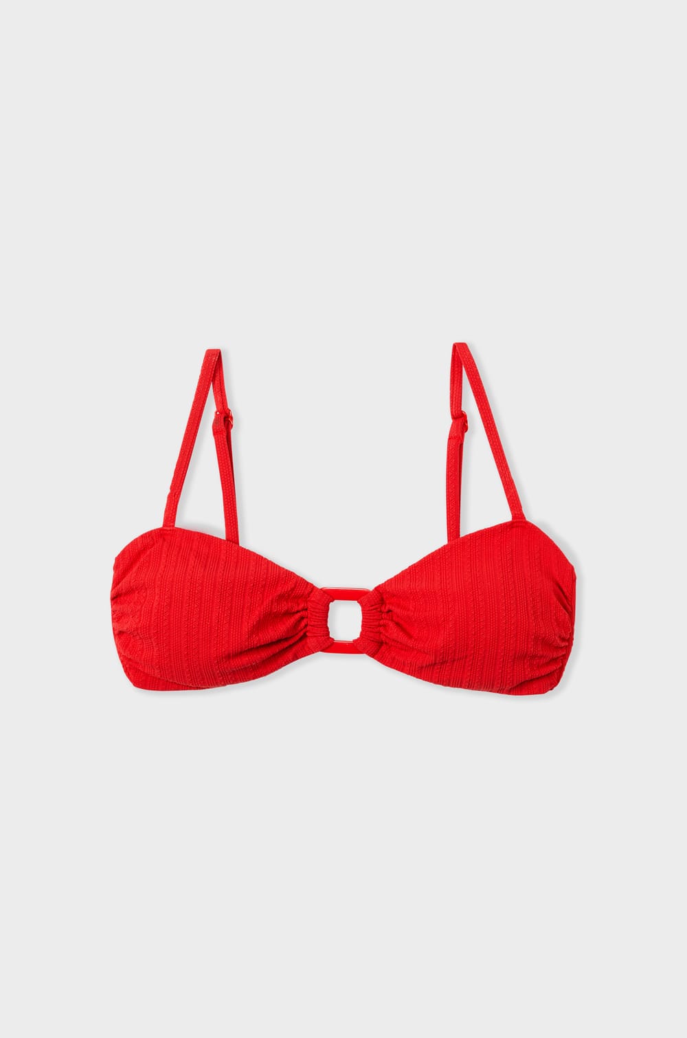Brassière haut de maillot détail anneau;${refinementColor}