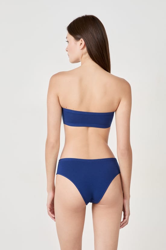 Strapless wireless bra in stretchy organic cotton;${refinementColor}