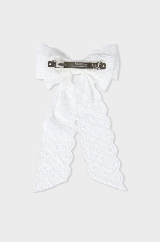 Barrette avec noeud brodé;${refinementColor}