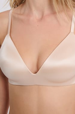 Soutien-gorge triangle sans armatures effet brillant;${refinementColor}