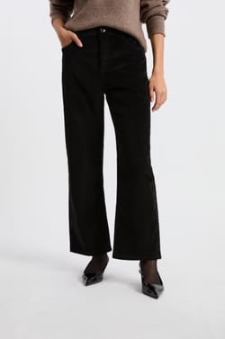 Straight cotton corduroy-effect trousers;${refinementColor}