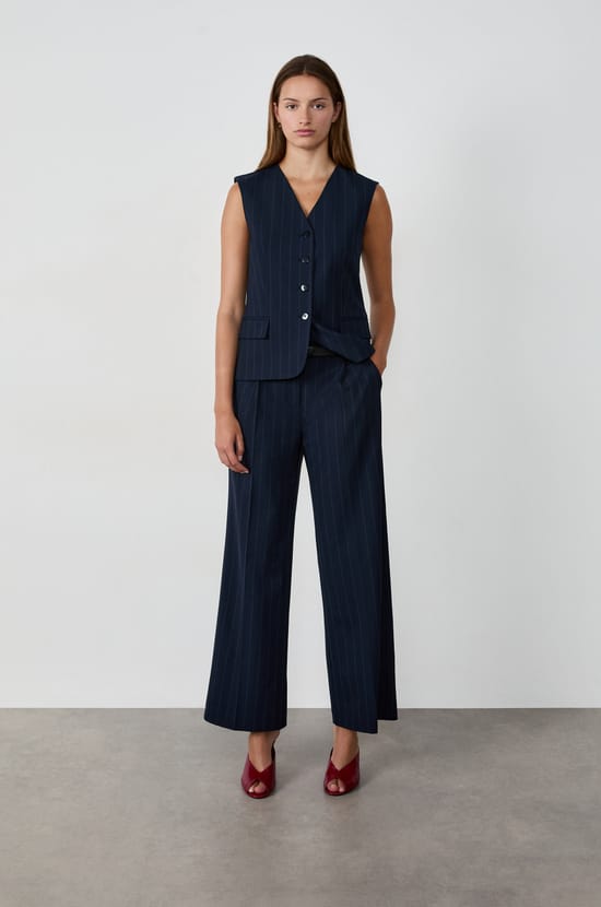 Pantalon à rayures;${refinementColor}