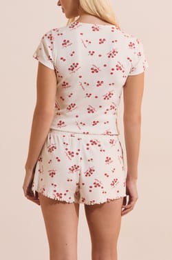 Short de pyjama en coton &agrave; motifs tomates;${refinementColor}